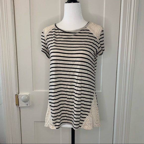 Striped Lace Shirt - Picture 1 of 8